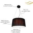 Ver imagem 3 de Luminária Lustre Pendente Moderno Bivolt E27 Sala Mesa Jantar Redondo 40cm Preto