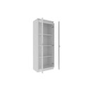 Ver imagem 2 de Armário de Escritório Me-4189 C/ 2 Portas de Vidro e 3 Prateleiras Branco - Tecno Mobili