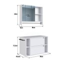 Ver imagem 5 de Conjunto Banheiro Gabinete 80cm e Espelheira Branco Cj8010