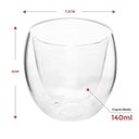 Ver imagem 2 de Copo Parede Dupla de Vidro Café 140ml 2 Peças