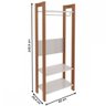 Closet Modulado Aberto com Prateleiras e Cabide Az1029 Tecno Mobili - Amêndoa/branco - 3
