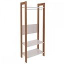 Ver imagem 2 de Closet Modulado Aberto com Prateleiras e Cabide Az1029 Tecno Mobili - Amêndoa/branco