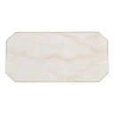 Ver imagem 4 de Mesa de Centro Moderna Dourada com Tampo Marmorizado a: 45cm L: 100cm P: 50cm