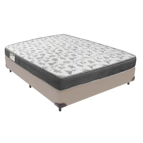 Cama Base Casal Bege Colchão Iso 100 D33 - Ortobom