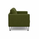 Ver imagem 6 de Sofá Sala de Estar Atena Fixo Pés de Ferro 194cm 3 Lugares Bouclê Verde Claro M1 - Monari Design