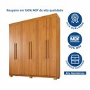 Ver imagem 7 de Guarda-Roupa Casal 6 Portas 2 Gavetas MDF Miami Yescasa