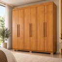 Ver imagem 1 de Guarda-Roupa Casal 6 Portas 2 Gavetas 100% MDF Miami Yescasa