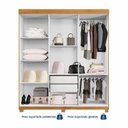 Ver mais imagens de Guarda-Roupa Casal 6 Portas 2 Gavetas 100% MDF Miami Yescasa