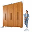 Ver imagem 4 de Guarda-Roupa Casal 6 Portas 2 Gavetas MDF Miami Yescasa