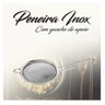 peneira cozinha coar inox 14cm gancho apoio escorrer massas - 2