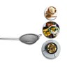 peneira cozinha coar inox 14cm gancho apoio escorrer massas - 3