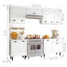 Armário Kit Cozinha 10 Portas Viviane Branco - 6