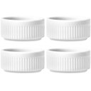 Ver imagem 1 de 4 Tigelas Ramekins Porcelana Branca Médio Canelado Germer Cr
