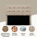 Ver imagem 4 de Cabeceira Queen 160 Cm Estofada Larissa em Suede com Frame:marrom