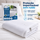 Ver imagem 2 de Kit 2 Protetores de Travesseiro Branco 70x50cm Impermeável Malha Lynel