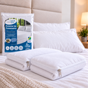 Ver imagem 1 de Kit 2 Protetores de Travesseiro Branco 70x50cm Impermeável Malha Lynel