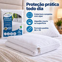 Ver imagem 3 de Kit 2 Protetores de Travesseiro Branco 70x50cm Impermeável Malha Lynel