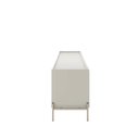 Ver imagem 6 de Rack para TV até 75" 2 Gavetas 2 Portas Jasper 220 cm - Off White Fosco c/ Champanhe