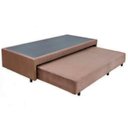 Ver imagem 1 de Cama Box Bicama Auxiliar Solteiro Suede Espuma 8cm 40x78x188 Marrom