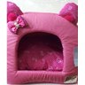 Caminha para Cachorro Iglu em Couro Croco Pink M - 1