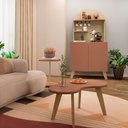 Ver imagem 2 de Sala de Estar Completa Bali 2 Portas Naturale/terracota - Pnr Móveis