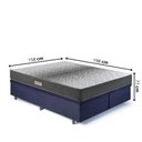 Ver imagem 2 de Cama Baú Queen 158x198 Suede Preto com Dual Firm Espuma Ecoflex