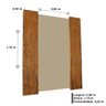 Moldura para espelho Lateral em Madeira de Demolição Natural 1.10m-Rústico Color - 5