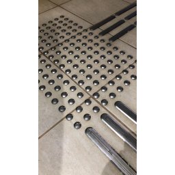 Elemento Tátil Alerta Inox sem Dupla Face Frisado - 4