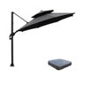 Ombrelone Externo com Base Belmopã com Rotação 360º Grafite G56 - Gran Belo - 1