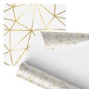 Ver imagem 1 de Papel de Parede Adesivo Dourado Minimalista Geométrico 2,80m
