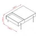 Ver imagem 4 de Mesa de Centro Leme Moderna com Bandeja Integrada - Cinamomo Off White - Madetec