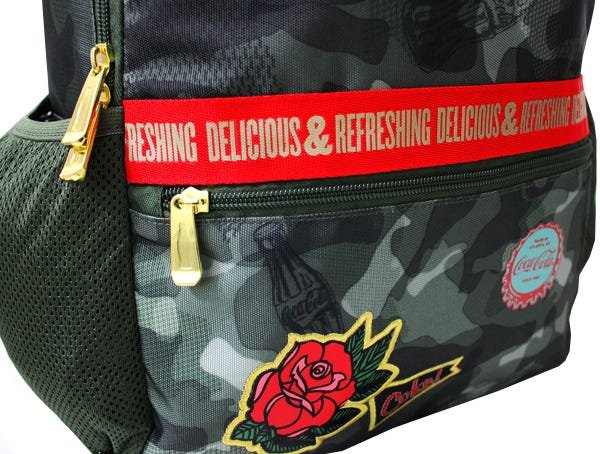 Mochila Escolar Camuflada Coca Cola Pacific Patches Mimetism - 7