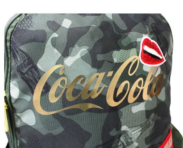 Mochila Escolar Camuflada Coca Cola Pacific Patches Mimetism - 8