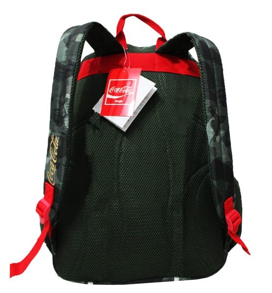 Mochila Escolar Camuflada Coca Cola Pacific Patches Mimetism - 4