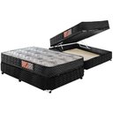 Ver imagem 1 de Cama Box Baú Casal: Colchão Espuma D33 Paropas Pasquale + Base CRC Suede Black(138x188)