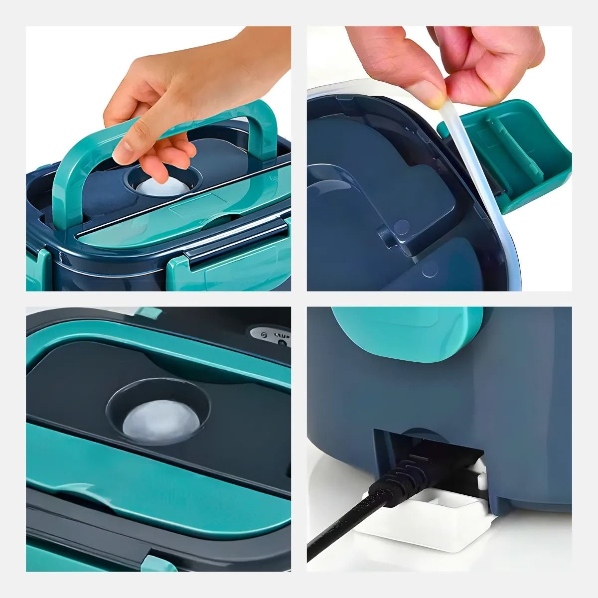 Marmita Elétrica Portátil Bivolt para Casa Carro e Caminhão Cor:verde - 8