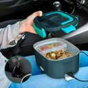Ver imagem 5 de Marmita Elétrica Portátil Bivolt para Casa Carro e Caminhão Cor:verde