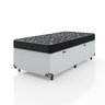 Cama Box Baú Solteiro +Colchão Espuma D20 - 56x88x188cm - e-Shop Casa - Couro Branco - 2
