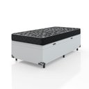 Ver imagem 2 de Cama Box Baú Solteiro +Colchão Espuma D20 - 56x88x188cm - e-Shop Casa - Couro Branco