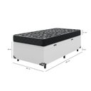 Ver imagem 4 de Cama Box Baú Solteiro +Colchão Espuma D20 - 56x88x188cm - e-Shop Casa - Couro Branco