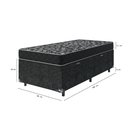 Ver imagem 4 de Cama Box Baú Solteiro + Colchão Espuma D20 - 56x88x188cm - e-Shop Casa - Suede Preto