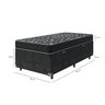 Cama Box Baú Solteiro + Colchão Espuma D20 - 56x88x188cm - e-Shop Casa - Suede Preto - 4