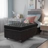 Cama Box Baú Solteiro + Colchão Espuma D20 - 56x88x188cm - e-Shop Casa - Suede Preto - 6