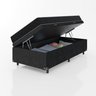 Cama Box Baú Solteiro + Colchão Espuma D20 - 56x88x188cm - e-Shop Casa - Suede Preto - 3