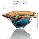 Ver imagem 2 de Centro de Mesa Cristal Murano Azul Marinho e Marrom Tamanho 25cm Tiger Gifts Estilo São Marcos Janta