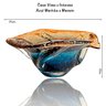 Centro de Mesa Cristal Murano Azul Marinho e Marrom Tamanho 25cm Tiger Gifts Estilo São Marcos Janta - 2