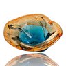 Centro de Mesa Cristal Murano Azul Marinho e Marrom Tamanho 25cm Tiger Gifts Estilo São Marcos Janta - 6