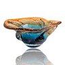 Centro de Mesa Cristal Murano Azul Marinho e Marrom Tamanho 25cm Tiger Gifts Estilo São Marcos Janta - 1