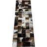 Tapete de couro marrom malhado escuro 0,50x1,50 c/b pç 10 - 1
