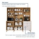 Ver imagem 5 de Armário para Cozinha Completa 10 Portas 3 Gavetas Onix Marrom/Cinamomo/Off White